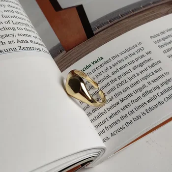S925 Sterlingas Sidabro Žiedas 18K Aukso Geometriniais Raštais Širdies Žiedas Paprasta bižuterijos Moteris keičiamo dydžio Asmenybės Priedai