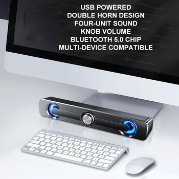 SADA V111 Stereo žemų dažnių garsiakalbis Kompiuterio Garsiakalbis, USB 3,5 mm 
