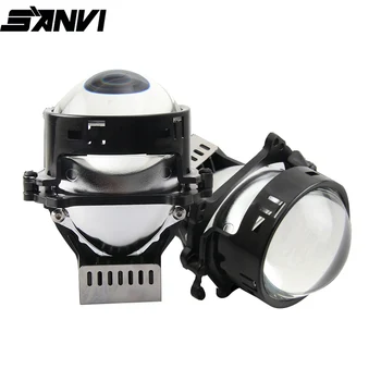 SANVI 3inch V5 Automobilių Bi LED Projektoriaus Objektyvo priekinis žibintas 35w Auto Hella 5R LED Projektorius Žibinti Automobilių Motociklo priekinis žibintas Mokymai