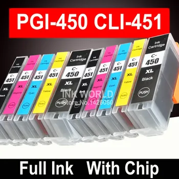 SGN-450 PGI450 CLI 451 suderinama rašalo kasetė canon PIXMA MG5440 MG5540 MG5640 MG6440 Ip7240 MX924 IX6840 spausdintuvą