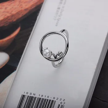 SHANICE 925 Sterlingas Sidabro atidaryti Žiedas Meilės Formos Su Kubinis Cirkonis Smulkių Aksesuarų atidaryti Žiedai Moterims Vestuvių Papuošalai
