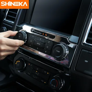 SHINEKA Automobilių Optikos Prietaisų Skydelis Garso Jungikliai Rėmo CD Balsas Padengti Apdaila už Ford F150+