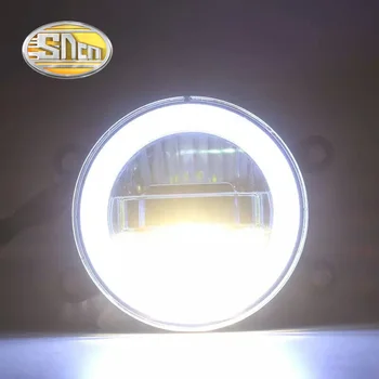 SNCN 3-IN-1 Funkcijos Auto LED Angel Eyes Šviesos važiavimui Dieną Automobilių Projektorius Priešrūkinis Žibintas Už 
