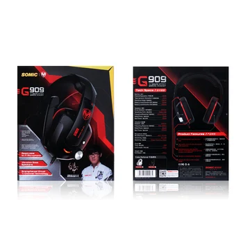 SOMIC G909 USB 7.1 Virtual Surround Sound Gaming Headset Triukšmo Atšaukiu Ausinės Vibracijos Ausines, PC Žaidimai