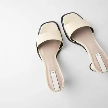 SOUTHLAND Vasaros aikštėje kojų moterų skaidres keista kulno moterų sandalai