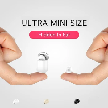 SQRMINI X20 Ultra Mini Belaidė Vieną Ausinių Mažas Bluetooth 3 valandas Muzikos grojimo Mygtuką Kontrolės Ausinių nemokamas Atveju