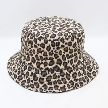 SUOGRY 2018 Leopardas spausdinti Kibiro Kepurę Žvejys Skrybėlę lauko kelionių skrybėlė nuo Saulės skrybėlę Bžūp Kepurės Vyrams ir Moterims
