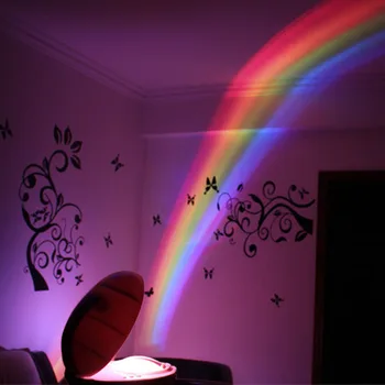 SXZM LED RGB Vaivorykštė Projektorius Naktį Šviesos Baterijos Prower Kūrybos Lempa Vaikams Dovanų Apšvietimo Dekoracija Namuose vaikas Miegamasis