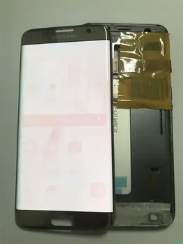 Samsung Galaxy S7 Krašto G935F G935FD Burn-in Lcd Ekranas Jutiklinis Ekranas skaitmeninis keitiklis 5.5