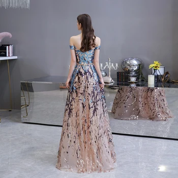 Seksualus Brangioji, Vakaro Suknelės 2020 nuo peties-Line Spalvinga China Oficialų Suknelė Ilgai Prom Chalatai