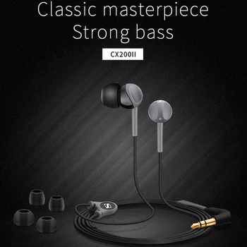 Sennheiser CX200 StreetII in-ear Stereo Ausines Laidines Bass Ausinės Sportas Veikia Ausinių HIFI Ausines, iPhone Androd