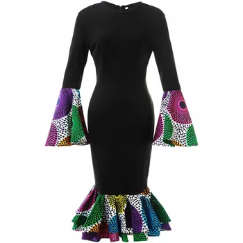 Shenbolen Afrikos suknelės moterims medvilnės medžiaga afrikos moterų drabužių afrikos tradicinės suknelės, suknelės Ankara