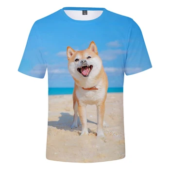 Shiba Inu 3D T-marškinėliai Moterims/Vyrams Mados Vasaros trumpomis Rankovėmis Tshirts 2020 Karšto Pardavimo Atsitiktinis Streetshirt Juokinga Akita Šunų Drabužius