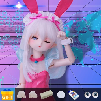 Shuga Pasakų Berni 1/4 BJD Doll, pilnas komplektas Dervos Žaislai Vaikams Staigmena, Dovana mergaitėms MSD Anime Pav Lėlės Bunny Girl rinkinys