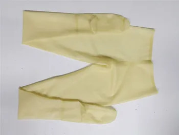 Skaidraus latekso antblauzdžiai sexy gumos latekso kelnės, pėdkelnės kelnės su kojinių moterims latekso kelnės moterims