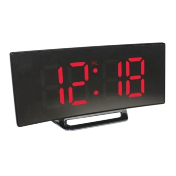 Skaitmeninis Laikrodis LED Veidrodis, Laikrodis Daugiafunkcį Atidėjimo Laiko Rodymas Naktį LCD Šviesos Stalo Darbalaukio Stalo Laikrodis