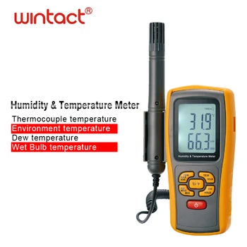 Skaitmeninis Psychrometer Thermo-Drėgmėmačiu su K Tipo termopora Rasos Taško ir Šlapias Lemputė Temperatūros Drėgmėmačiu