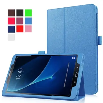 Skirtuko A6 10.1 T580 T585 Flip Case For Samsung Galaxy Tab A6 10.1 2016 T580 T585 PU Odos Stendas 