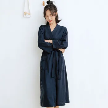 Sleepwear Minkštas Namų Drabužių Kvėpuojantis Homewear Naktiniai Drabužiai Pora Pliurpalas Chalatas Kimono Suknelė Vyrų Pižamą Mėgėjams Skraiste
