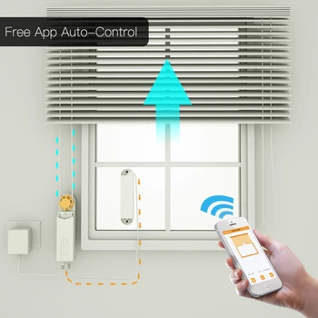 Smart Variklio Grandinės, ritininės Žaliuzės Atspalvį Užrakto Vairuoti Motorines Saulės energija Varomas Įkroviklis APP/Bluetooth Kontrolės Smart Home
