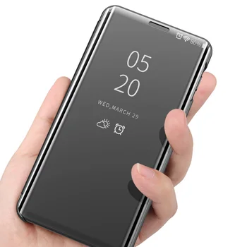 Smart Veidrodis, Flip Case for Samsung Galaxy S8 S9 Plus S7 Atvejais Padengti Samsung S10 S10 Plius S10E Mobiliojo Telefono Atveju Stilingas 2019