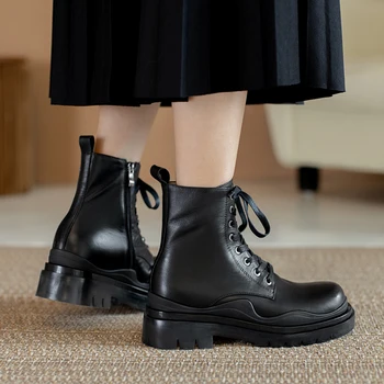 Smirnova 2020 Naujo Prekės ženklo batai patogus aikštėje kulniukai, suapvalinti tne ponios batai rudens-žiemos moterų batai juoda balta