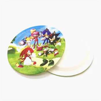 Sonic the Hedgehog Temą Gimtadienio Dekoracijas Saldainių Dėžutė Sonic Taurės Plokštė Blow Out Dsiposable Šalies Stalo Reikmenų Rinkinys