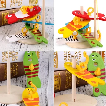 Spalvingas Medinis Žvejybos Skaitmeninis Žaislai Kūdikiams, Vaikams, Žuvų Nustatyti Stulpelio Blokų Žaidimas Vaikams Mielas Anksti Švietimo Animacinių Filmų Žaislas