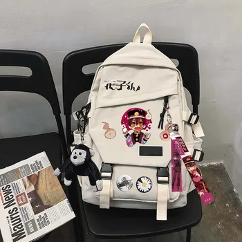 Stiliaus Anime Tualetas-Privalo Hanako Kun Modelis Nylon Kuprinė Bookbag Didelės Talpos Kelionės Krepšys Mergaitės Berniukai Studentų Mochilas