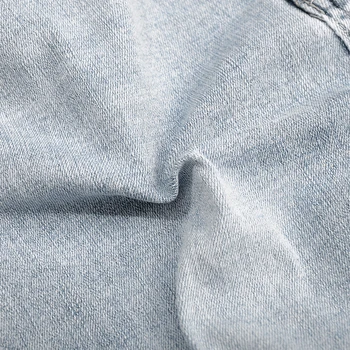 Streetwear Pieštuku Ripped Jeans Woman Aukštis Juosmens 2020 M. Rudens Žiemos Ruožas Kelnės Moteris Liesas Džinsai Džinsai Ponios šviesiai Mėlyna
