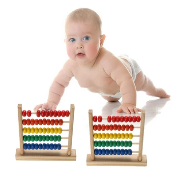 Studentų Matematikos Žaislai Skaičiavimo Abacus Nedidelis Skaičius Granulių Mediniai Žaislai, Mokymosi Žaislai Vaikams