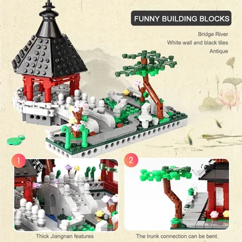 Sudžou Tradiciniai Sodo Statyba Blokai 2479pcs Xingbao 01110 Kinų Architektūros Sudžou Sodai Plytų Vaikams skelbimų Suaugusiųjų Žaislas