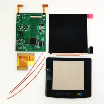 Super OSD Versija RETRO PIKSELIŲ IPS LCD EKRANO RINKINYS Apšvietimo Ryškumo GameBoy Spalva GBC IPS LCD Kit