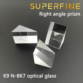 Superfine pakuotėje 2 vnt 12.7x12.7x12.7mm K9 BK7 optinio stiklo stačiu kampu prizmę vidaus atspindintis trikampė prizmė