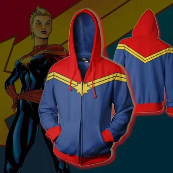 Superherojus Kapitonas Stebuklas Karolis Danvers 3D Spausdinimo Unisex Cosplay Kostiumai, Hoodies Palaidinės Poilsiu Sporto Salė Tracksuit