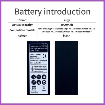 Suqy Baterija skirta Galaxy Note Krašto N915 N915F N915A N915T N915K/L/S N915V N915G N9150 Bateria 