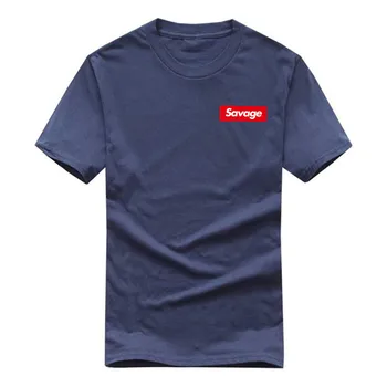 T-Shirt men2019 Naujas Mados savage asmenybės gražus marškinėliai Prekės ženklo Drabužių Hip-Hop Laiškas Spausdinti Vyrų Aukštos Kokybės Medvilnės