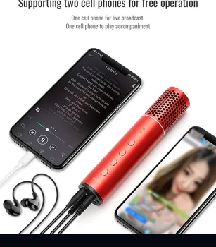 TAKSTAR PH130 Mobilųjį telefoną Karaoke/live transliacijos mikrofonas auksu, diafragma, profesionalus garso įrašymo kokybė