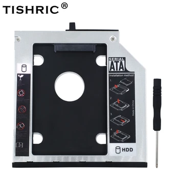 TISHRIC Aliuminio 2nd HDD Caddy 9.5 mm SATA 3.0 2.5