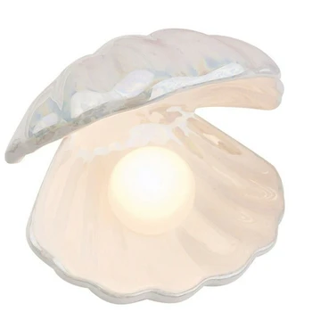 TOP Shell Perlų Naktį Šviesos Keramikos Darbalaukio Ornamentas, Naktiniai staleliai, Lempa Namų Dekoro Lempos