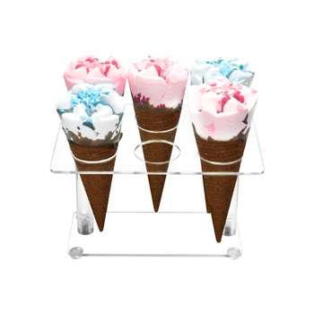TTLIFE 6 Skyles Ice Cream Cone Ledai Kūgio Suši Roll Akrilo Stovėti Marshmallow Pliurpalas Kukurūzų Cukraus Kūgio Virtuvės Įrankiai