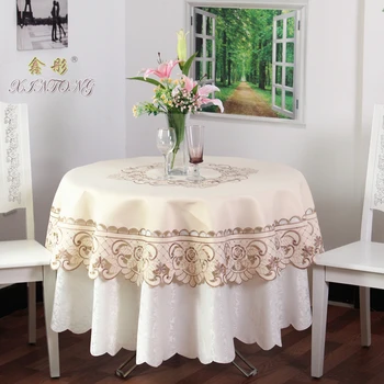 TY010 Europos sielovados staltiesė, siuvinėta stalo dangtis, vestuvių dekoravimas dulkėms valgomasis stalas audiniu kėdės apima