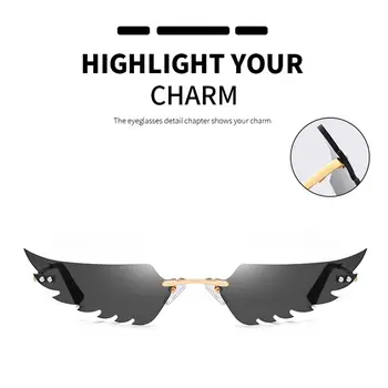 Tendencijos Sunglass Moterų Retro Taškus Angelo Sparnu Tiesa, Plėvelės nuo Saulės Akinius UV400 Akiniai Automobilių Variklio akinius Priedų