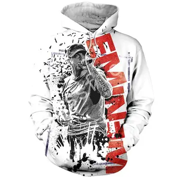 Tessffel Eminem Naujas Mados Harajuku RapGod 3D Atspausdintas Hoodie/Palaidinukė/Striukė/ Mens Moterų hiphop juokinga gyvūnų stiliaus-3