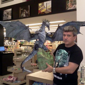 The Elder Scrolls Pasauliui Senovės Pažymėkite 5 dieną Frost Dragon 3D Popierius Modelis-Popieriaus iškirpti 