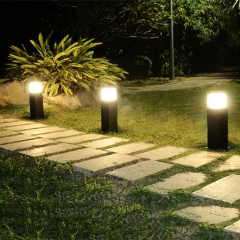 Thrisdar E27 Vandeniui LED Sodo Vejos Lempos Šiuolaikinės Kelias Skiltis Ramstis Šviesos Lauko Villa Kraštovaizdžio Vejos Bollard šviesos