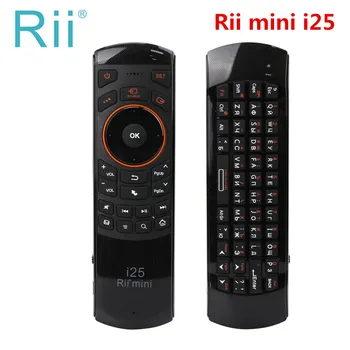 [Tikra] Rii i25 2.4 G Mini Belaidė rusų Klaviatūra Air Fly Mouse Aukštos Kokybės PC HTPC Smart Android TV Box x96max