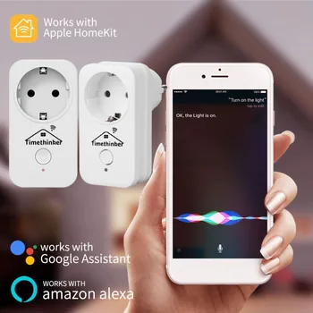 Timethinker 2vnt Smart WiFi Lizdas MUMS AU EU UK Plug Apple Homekit Alexa 
