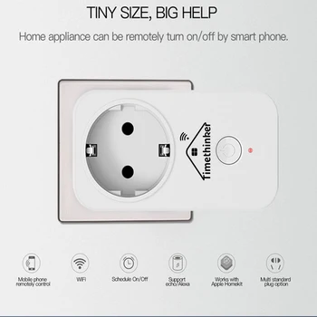 Timethinker 2vnt Smart WiFi Lizdas MUMS AU EU UK Plug Apple Homekit Alexa 
