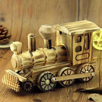 Traukinio Modelis 3D Medinė Dėlionė Žaislo Surinkimas Lokomotyvo Modelis Figūrėlės OrnamentBuilding Rinkiniai Vaikams, Vaikų Gimtadienio Dovana